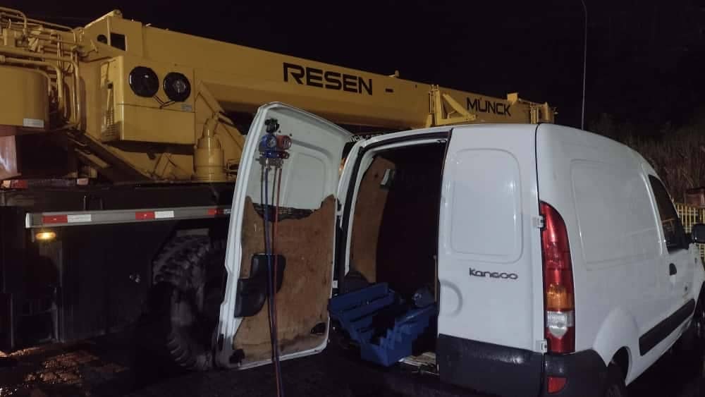 Atendimento em campo no guindaste XCMG 70T